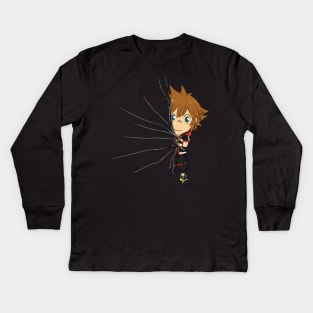 Hidden sora kingdom hearts Kids Long Sleeve T-Shirt